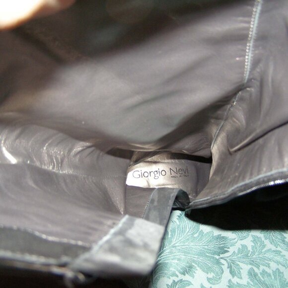 🔥 NEW size 8.5-9/39 Giorgio Nevi Black Leather Boots Knee High - Picture 12 of 13